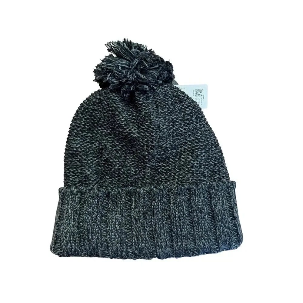 Adidas Men's Recon 3 Ballie Black & Gray Fleece Marble Beanie Winter Hat New